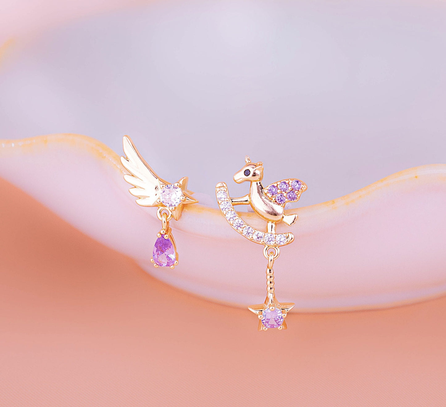 Aretes unicornio Estrellas