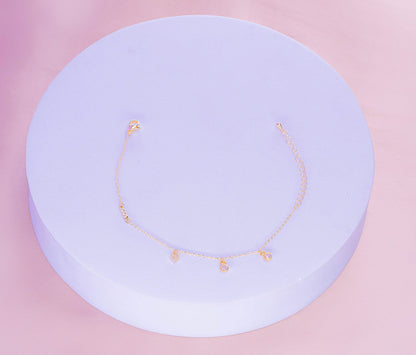 Pulsera Circones Corazón Dorada