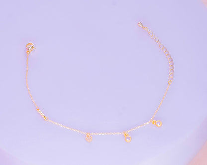Pulsera Circones Corazón Dorada